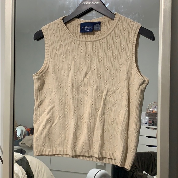 Vintage Liz Claiborne Knit Sweater Tank Sz Small - Picture 2 of 4